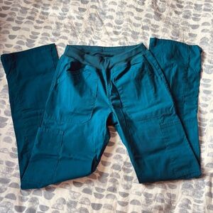 Cherokee Women's Scrub Pants Pull-on Cargo Pant Caribbean Blue